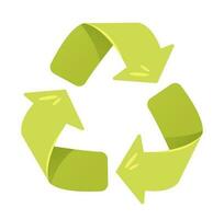 recycle icoon. groen pijlen. ecologie concept. vector