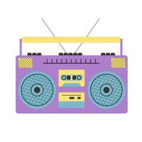 retro plakband opnemer 80s jaren 90. wijnoogst boombox. portatief cassette speler vector