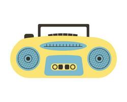 retro plakband opnemer 80s jaren 90. wijnoogst boombox. portatief cassette speler vector