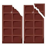 gebroken bar van melk chocola vector