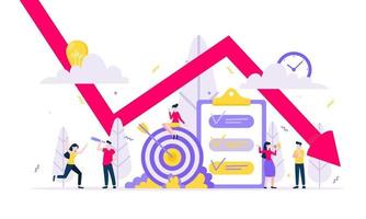 faillissement of wereldwijde financiële crisis economische neergang vector