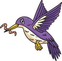 moeder vogel tekenfilm gekleurde clip art illustratie vector