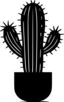 cactus, minimalistische en gemakkelijk silhouet - vector illustratie