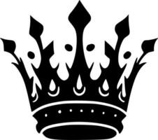 kroon, zwart en wit vector illustratie