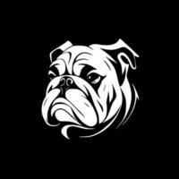 bulldog - minimalistische en vlak logo - vector illustratie