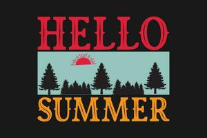 Hallo zomer t- overhemd vector