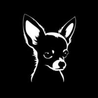 chihuahua - zwart en wit geïsoleerd icoon - vector illustratie