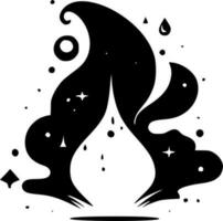 magie - zwart en wit geïsoleerd icoon - vector illustratie