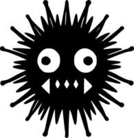 virus - minimalistische en vlak logo - vector illustratie