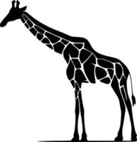 giraffe, minimalistische en gemakkelijk silhouet - vector illustratie