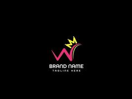 w modern brief logo ontwerp vector