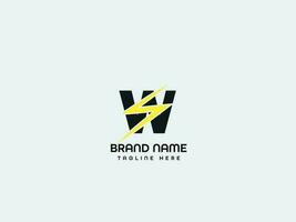 w modern brief logo ontwerp vector