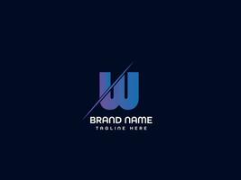 w modern brief logo ontwerp vector