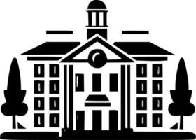 Universiteit - minimalistische en vlak logo - vector illustratie