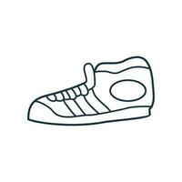 vector tekening schoen symbool tekening stijl banier gumshoes sportschoenen