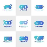 virtual reality logo sjabloon vector