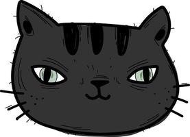 doodle zwarte kat geïsoleerde lijn hand getrokken vector illustraties schets voor een tatoeage