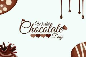 een poster voor wereld chocola dag vector