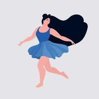 danser met blauw kleding vector