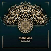 vector gouden luxe mandala ontwerp sjabloon