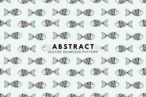 aquatisch vis abstract ontwerp tekenfilm dier naadloos herhaling vector patroon