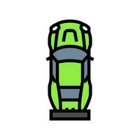 sport auto top visie kleur icoon vector illustratie