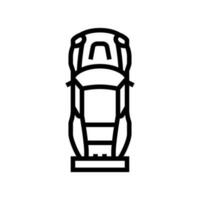 sport auto top visie lijn icoon vector illustratie