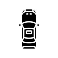 snel auto top visie glyph icoon vector illustratie