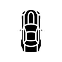 motor auto top visie glyph icoon vector illustratie
