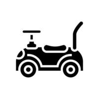 rijden Aan speelgoed- kind spel Speel glyph icoon vector illustratie