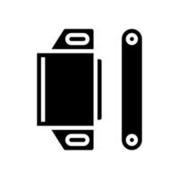 magnetisch vangst hardware meubilair passend glyph icoon vector illustratie