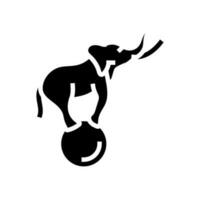 olifant carnaval wijnoogst tonen glyph icoon vector illustratie