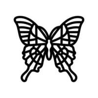malabar gestreept Pauw insect lijn icoon vector illustratie