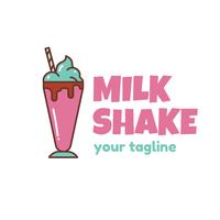 Milkshake Logo sjabloon vector