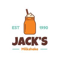 milkshake logo vector