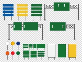 verkeersbord bord bord borden geïsoleerd op transparante achtergrond vector