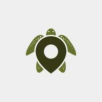 schildpad plaats logo. deze logo heeft de betekenis van wijsheid, duurzaamheid, nederigheid, en levensduur. het kan worden gebruikt voor milieu, behoud, toerisme, Onderzoek, en ontwikkeling bedrijven, enz. vector