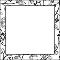 bloemen vierkant frame vector