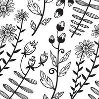 bloemen bladeren patroon vector