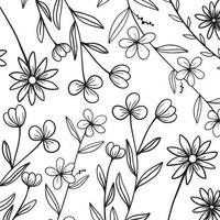 bloemen bladeren patroon vector