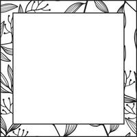 bloemen vierkant frame vector