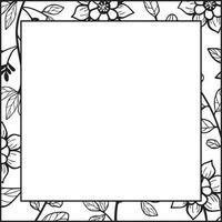 bloemen vierkant frame vector