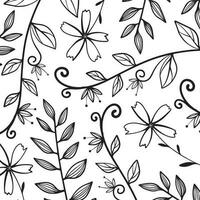 bloemen bladeren patroon vector