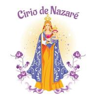 Onze Lieve Vrouw van Nazareth of Cirio de Nazare vector