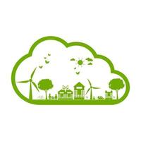 groene ecotechnologie vector