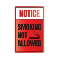 roken niet toegestaan teken, geen roken Oppervlakte, roken verboden hier teken vector