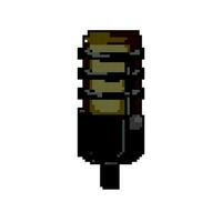 audio mic microfoon muziek- spel pixel kunst vector illustratie