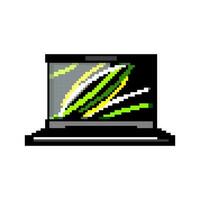 digitaal laptop gaming spel pixel kunst vector illustratie