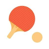 ping pong peddelen met bal semi vlak kleur vector voorwerp. rubber racket met pingpong bal. bewerkbare tekenfilm klem kunst icoon Aan wit achtergrond. gemakkelijk plek illustratie voor web grafisch ontwerp