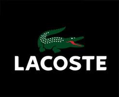 lacoste merk logo symbool ontwerp kleren mode vector illustratie met zwart achtergrond